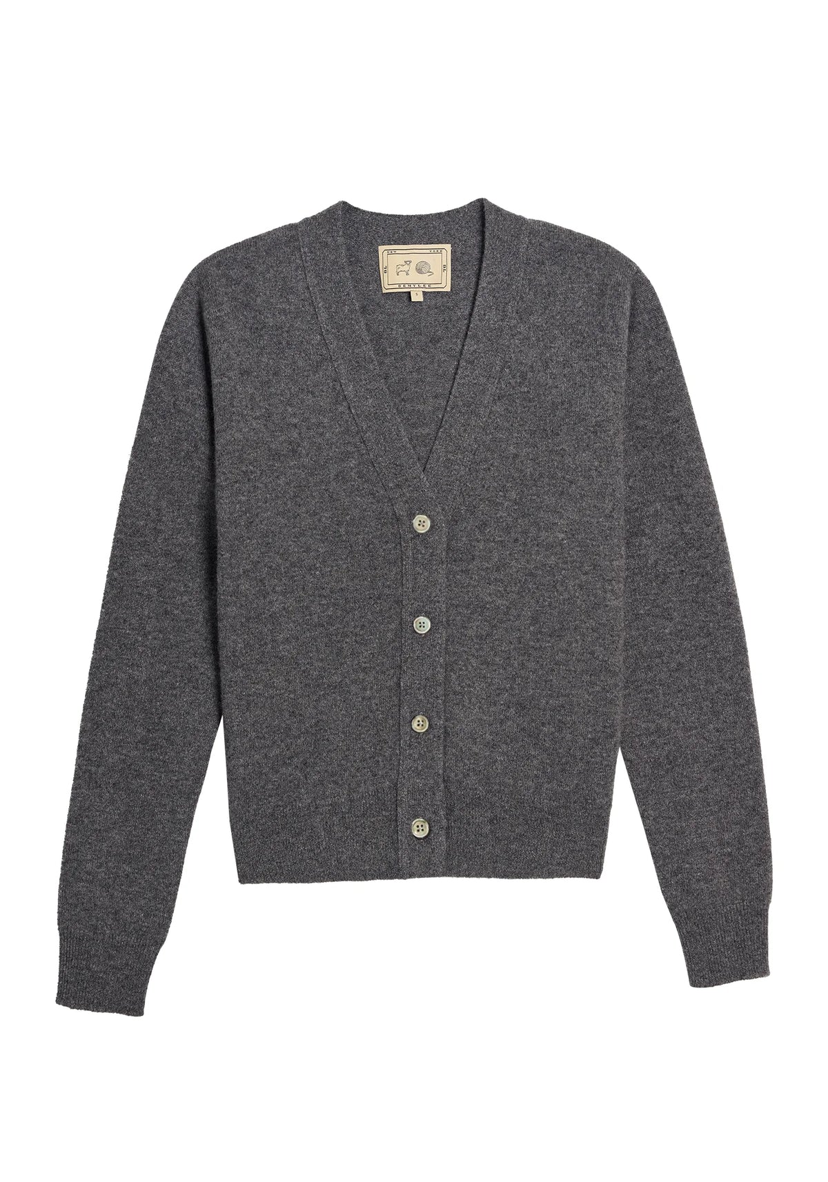 Demylee Keaton Cashmere Cardigan Dark Grey Heather-Demylee-Thistle Hill