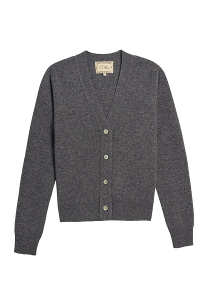 Demylee Keaton Cashmere Cardigan Dark Grey Heather-Demylee-Thistle Hill