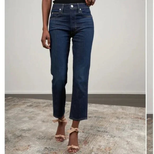 AMO Chloe Crop Dark Wash-AMO-Thistle Hill