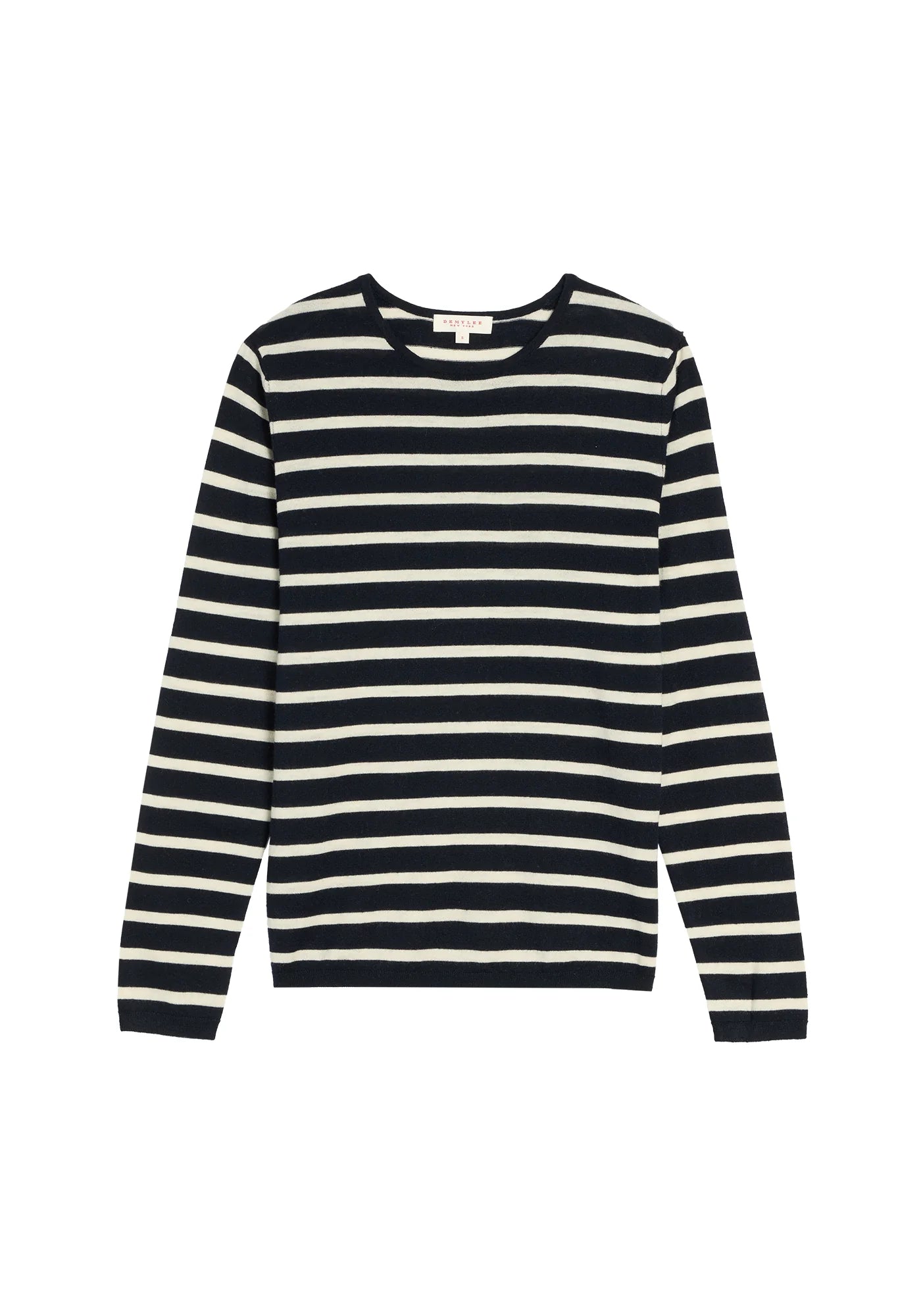 Demylee Maeve Stripe Superfine Cashmere Sweater Navy & Ivory-Demylee-Thistle Hill