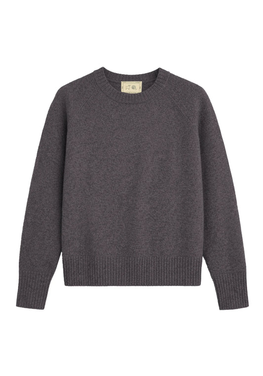 Demylee Orla Cashmere Sweater Dark Grey Heather-Demylee-Thistle Hill