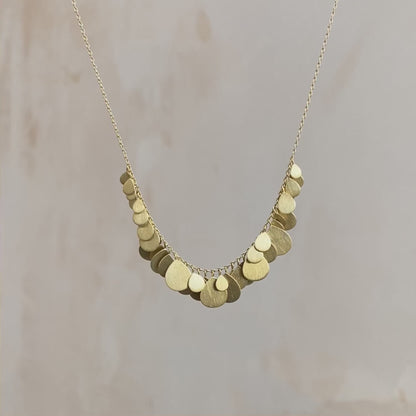 Sia Taylor 18K and  Gold Petals Arc Necklace