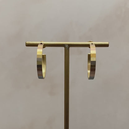 Sia Taylor 18K Rainbow Gold Dawn to Dusk Hoops