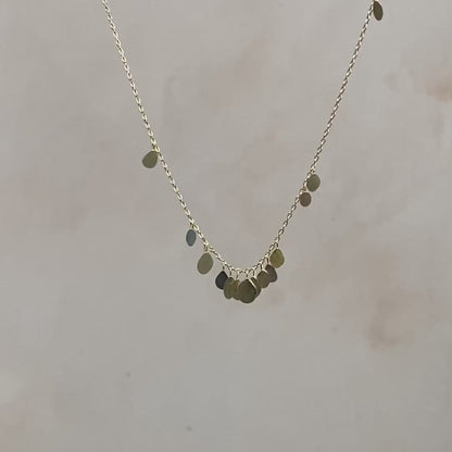 Sia Taylor 18K Tiny Raindrop Necklace 16"