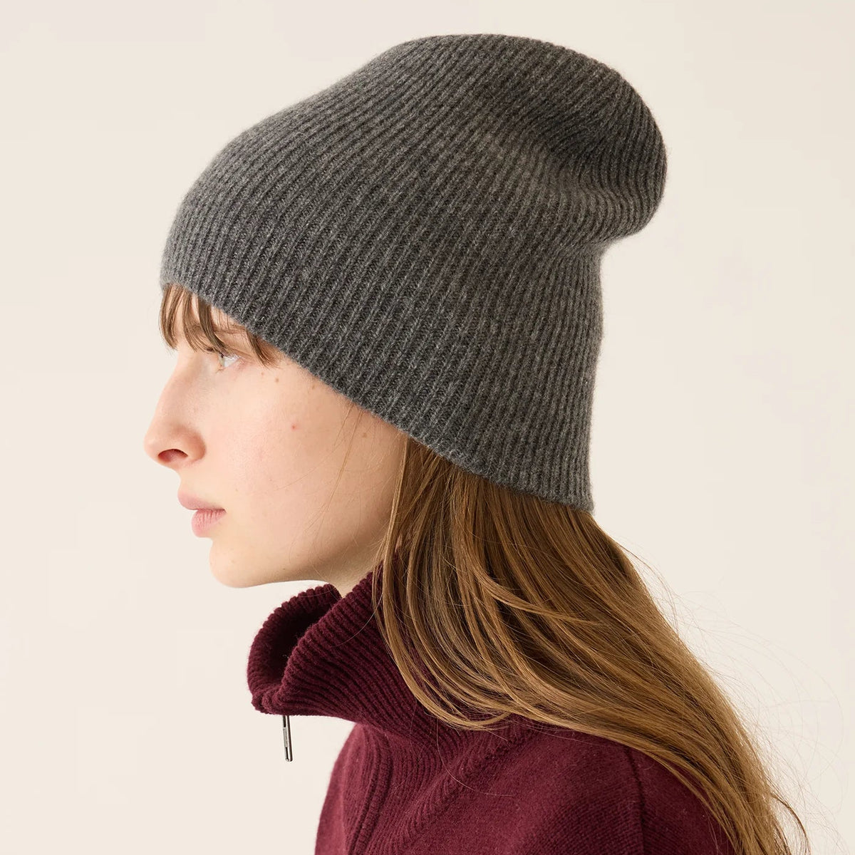 Demylee Ryan Cashmere Beanie Dark Heather Grey-Demylee-Thistle Hill