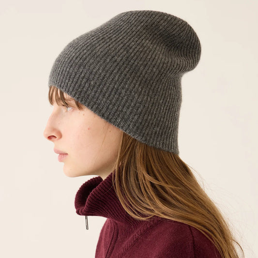 Demylee Ryan Cashmere Beanie Dark Heather Grey-Demylee-Thistle Hill