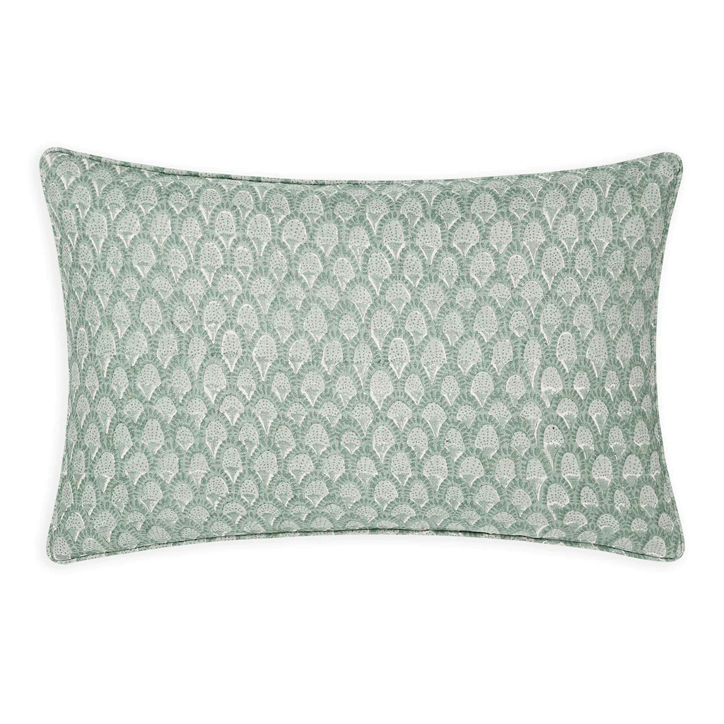 Walter G Scopello Celadon linen cushion