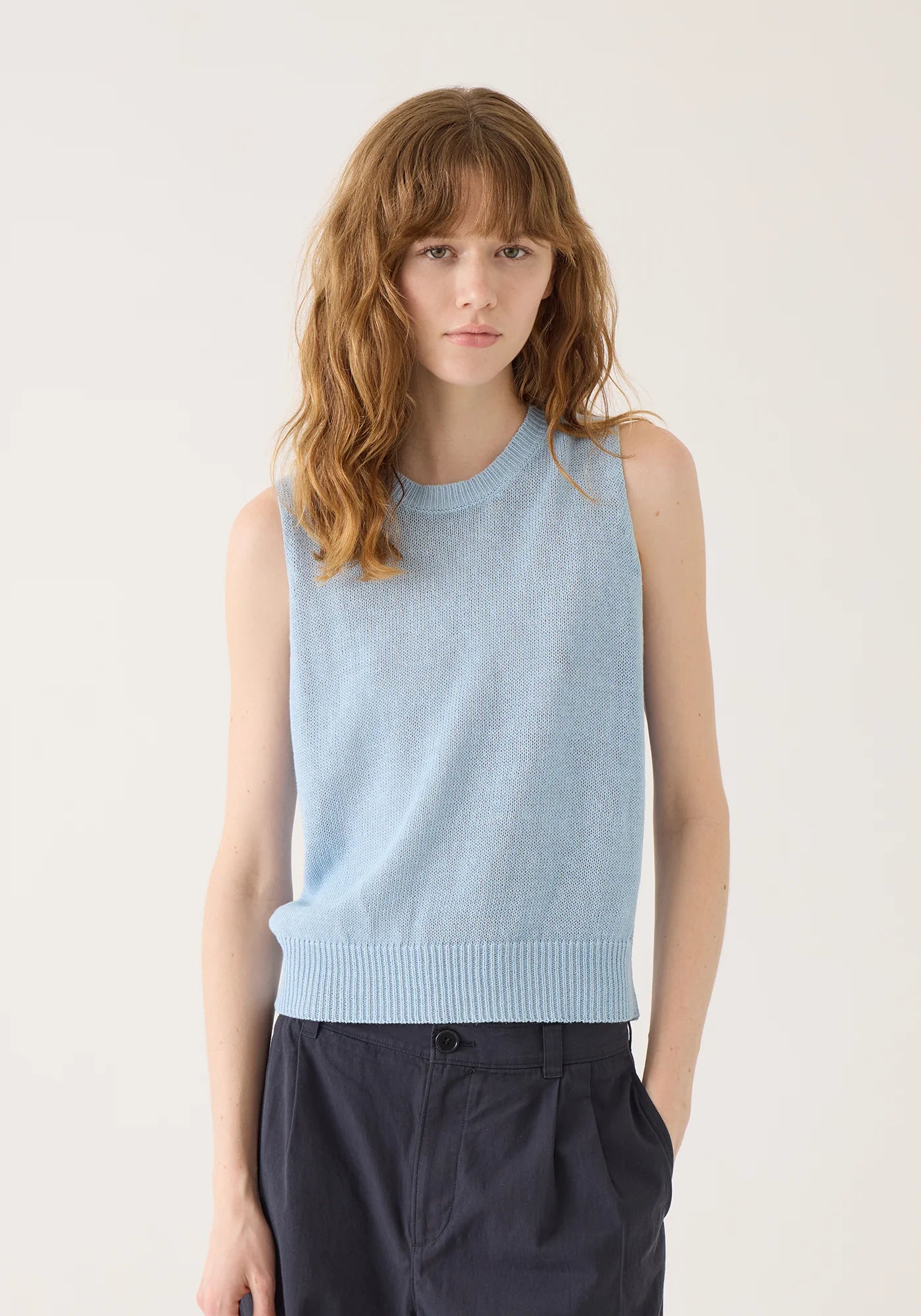 Demylee Selina Cotton Linen Top Icy Blue-Demylee-Thistle Hill