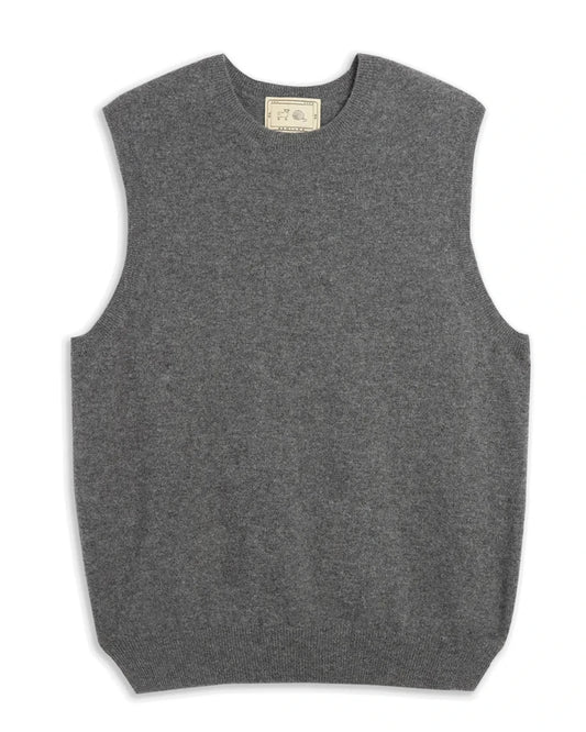 Demylee Yogi Cashmere Vest Dark Heather Grey-Demylee-Thistle Hill