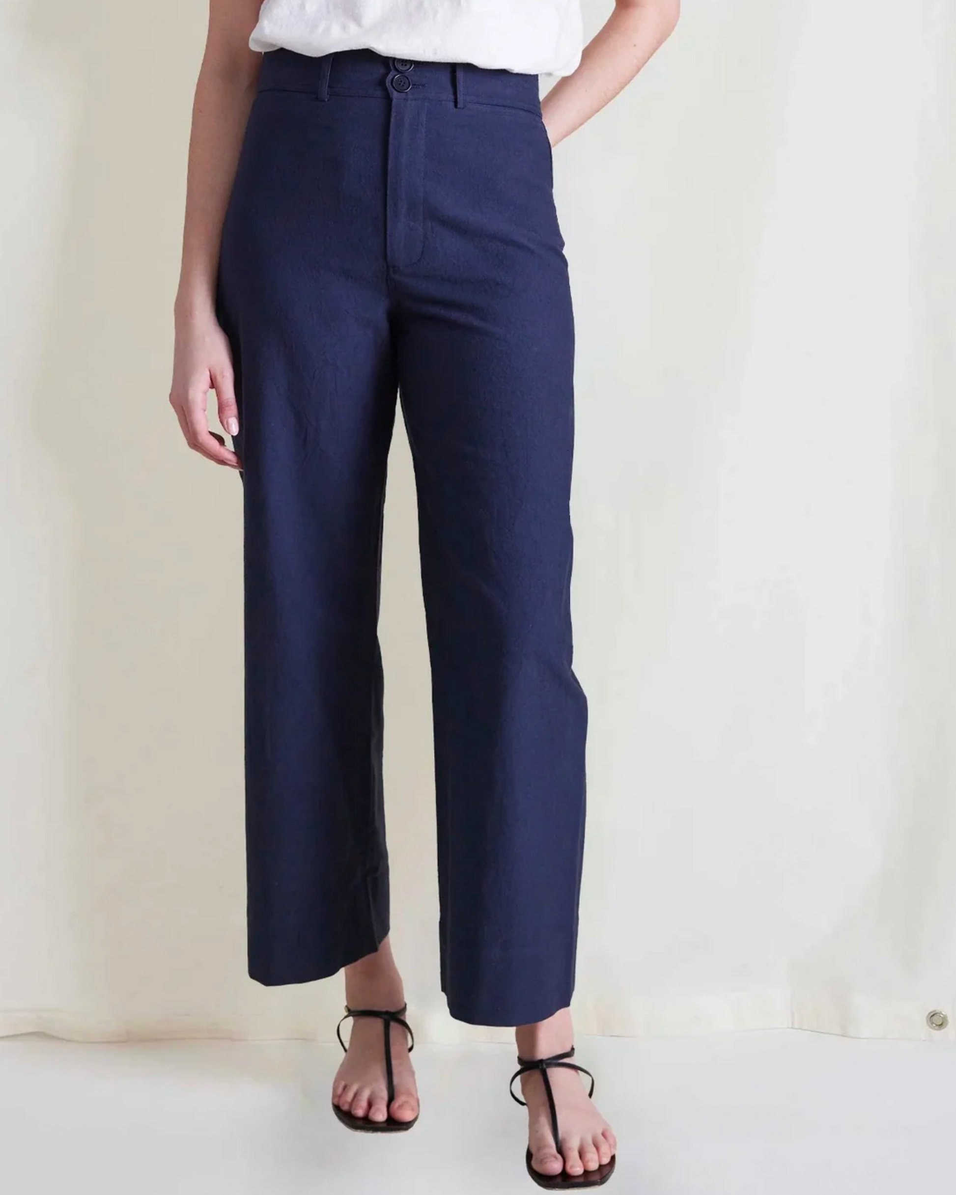 Apiece Apart Classic Merida Pant Navy-Apiece Apart-Thistle Hill