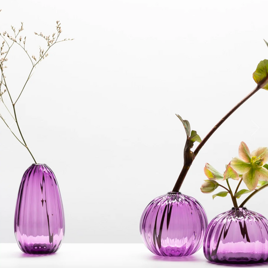 Little Tomato Glass Bud Vases Hyacinth