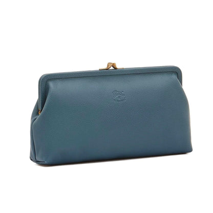 Il Bisonte Manuela Clutch Bag Blue Denim