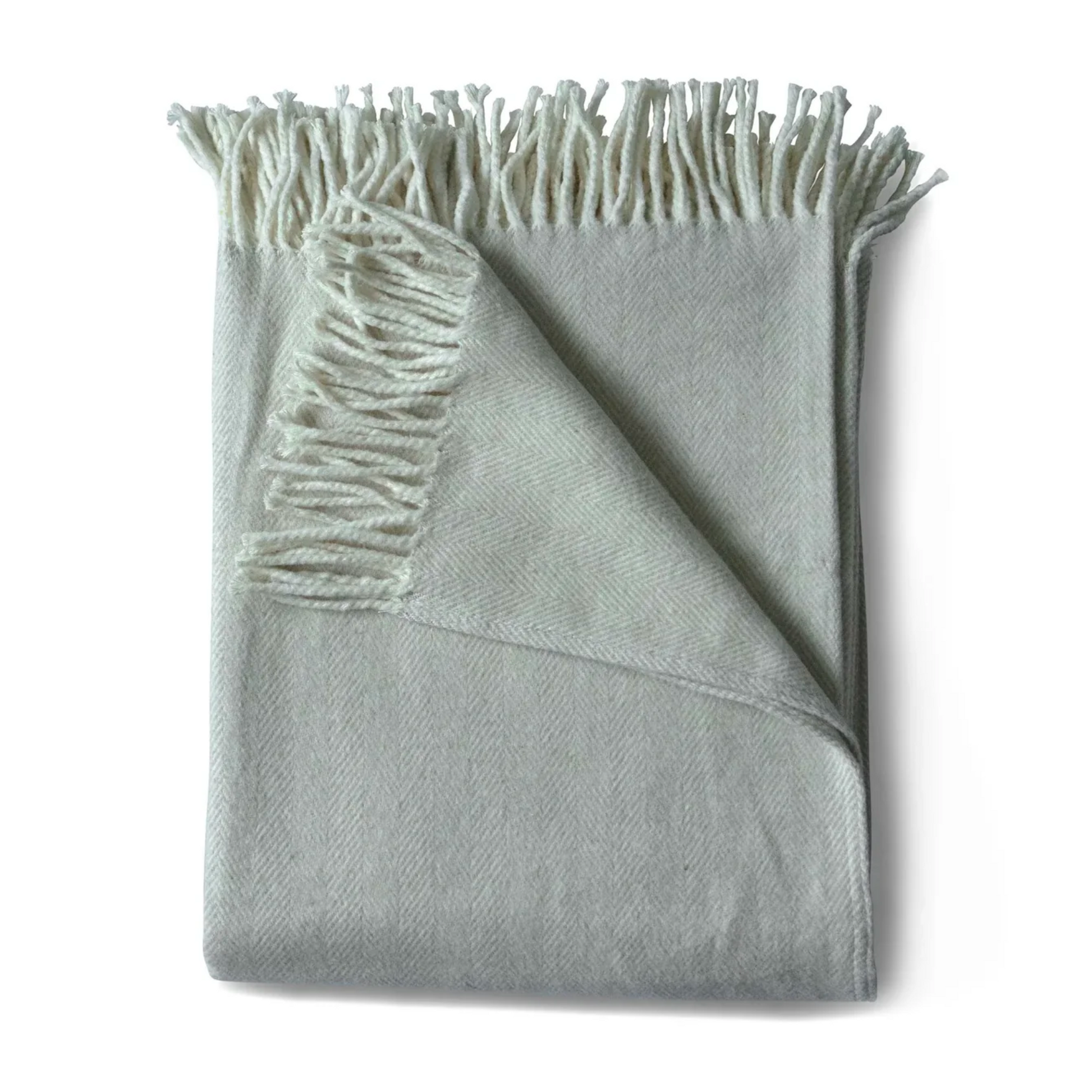 Evangeline Cotton Herringbone Throw Oyster-Evangeline-Thistle Hill