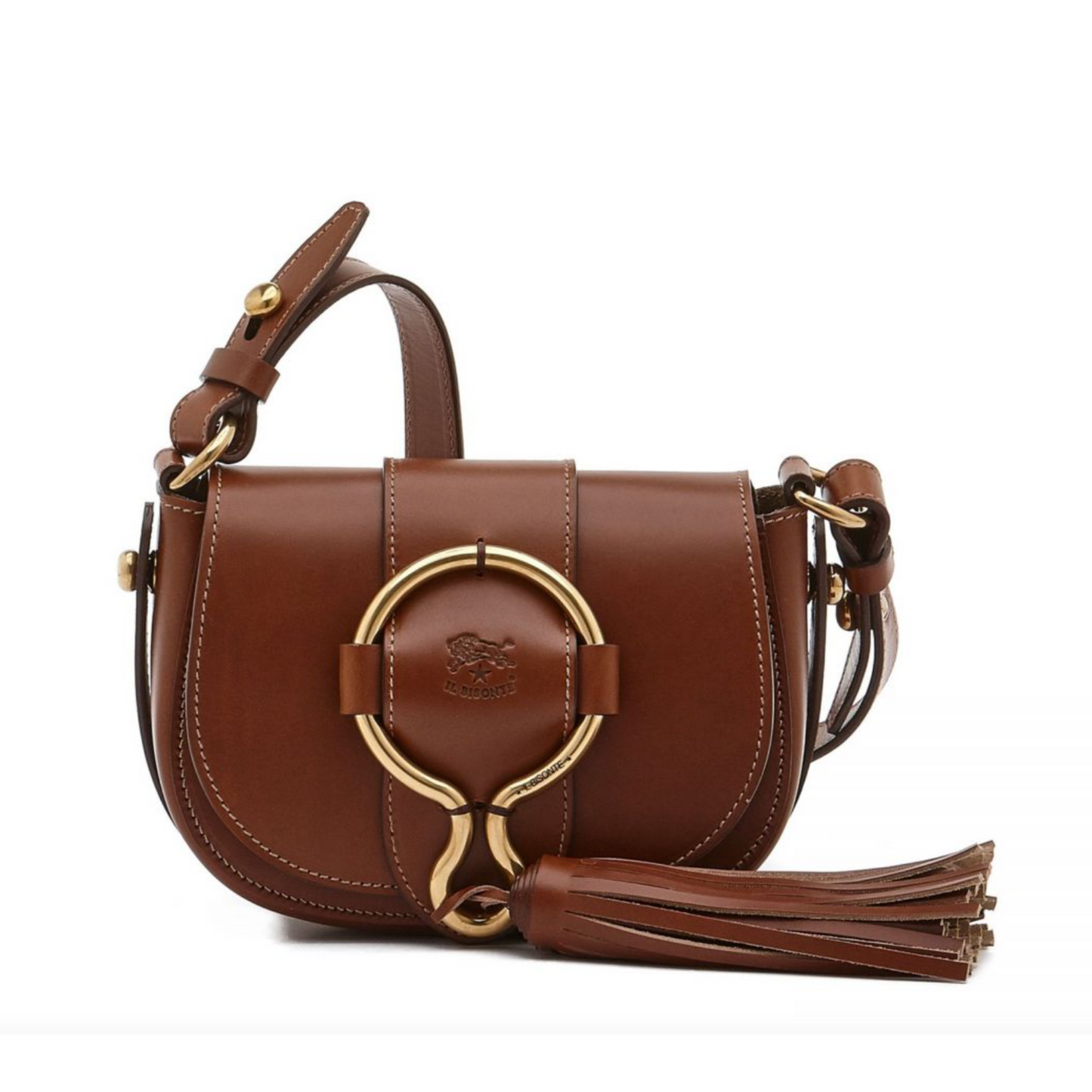 Il Bisonte Loop Small Crossbody Bag Chocolate