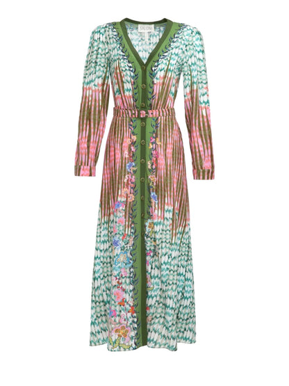 Saloni Lea Shirt Dress Coral Vine