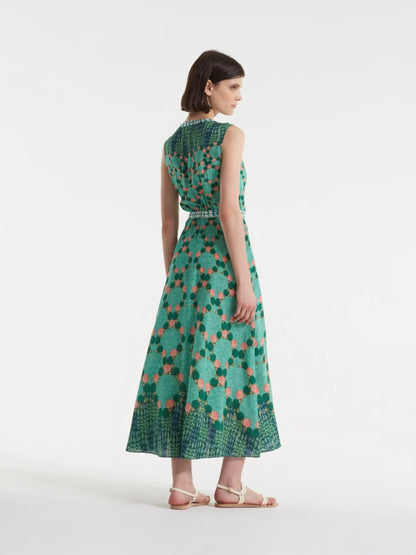 Saloni Lea Shirt Dress Marine Mint