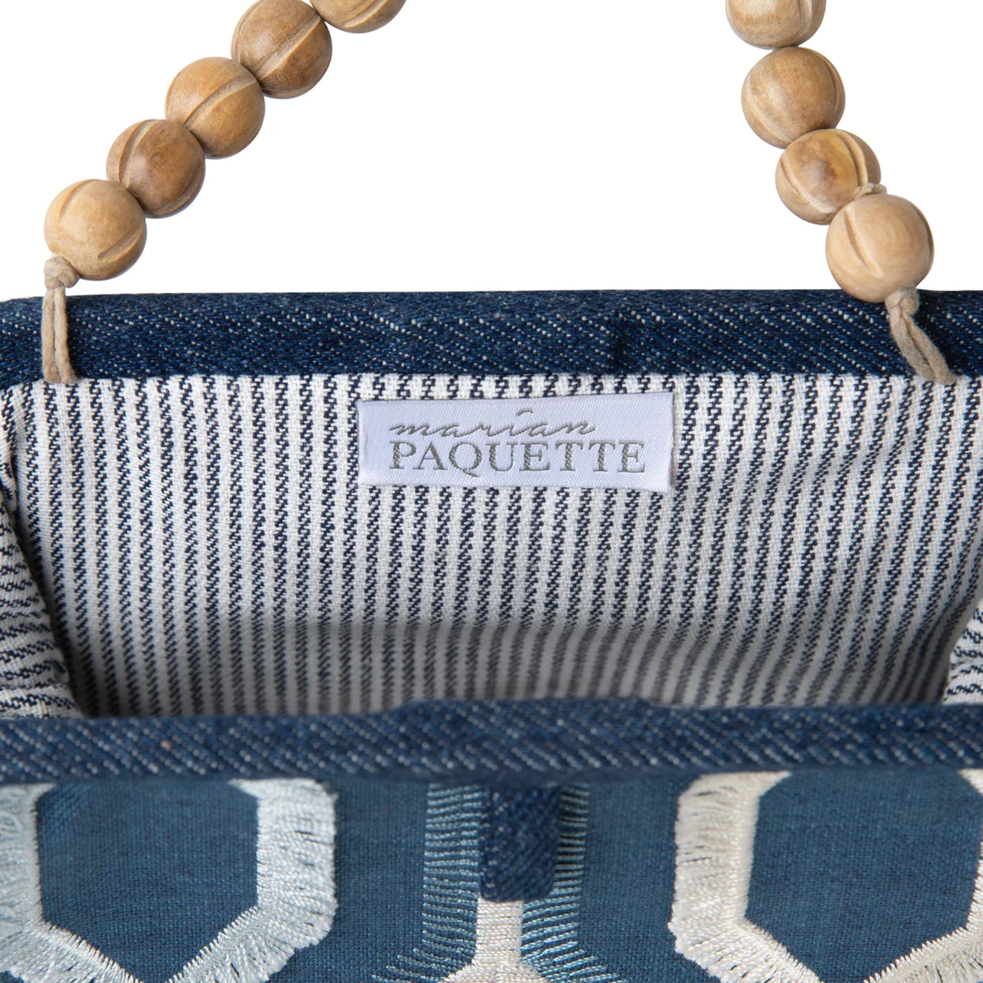 Marian Paquette Danielle Embroidered Navy Blue / Baby Blue-Marian Paquette-Thistle Hill