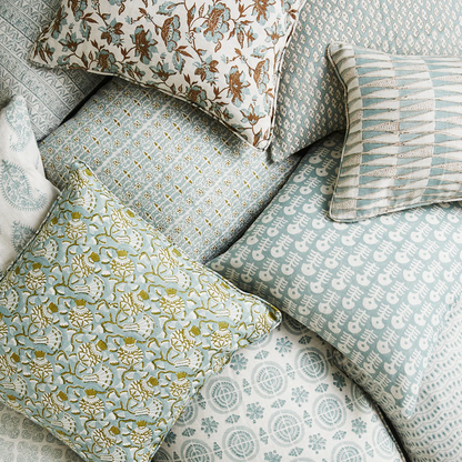 Walter G Capri Moss Celadon Linen Cushion